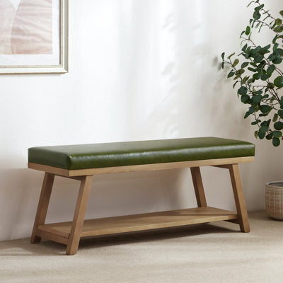 Banc de rangement en similicuir Hahnville