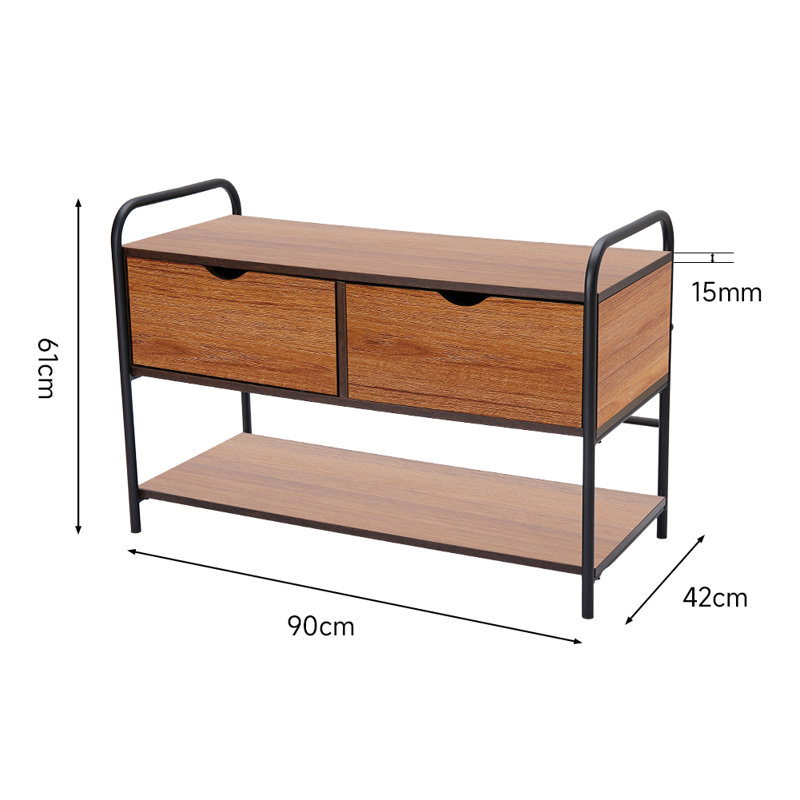 Janni Solid Wood Storage Bench