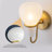 Mid-Century Modern Brass Janni With Cloud Glass Shade, 1-Light Up/Down Bathroom Vanity Light, Antique Gold Art Deco Wall Light Fixture For Bedroom Living Room, ETL UL Listed