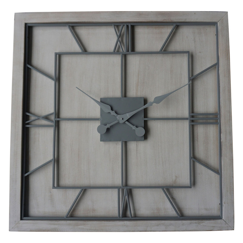 Yadiel Wall Clock, 90cm H x 90cm W x 5cm D, Gray