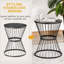 Table d'appoint de patio en acier 16 po, forme, noir - extérieur et intérieur, décor élégant, table d'appoint polyvalente avec apparence, pour et ornement élégant, pratique