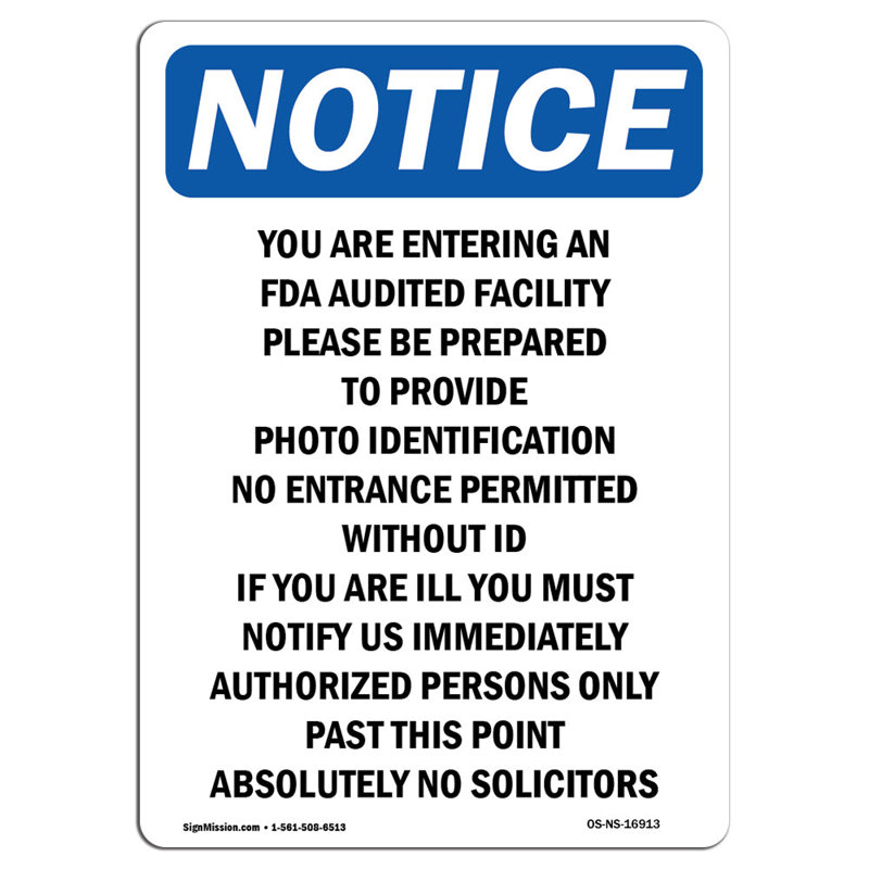 Vous êtes en train de saisir un signe de facilité audité par la FDA