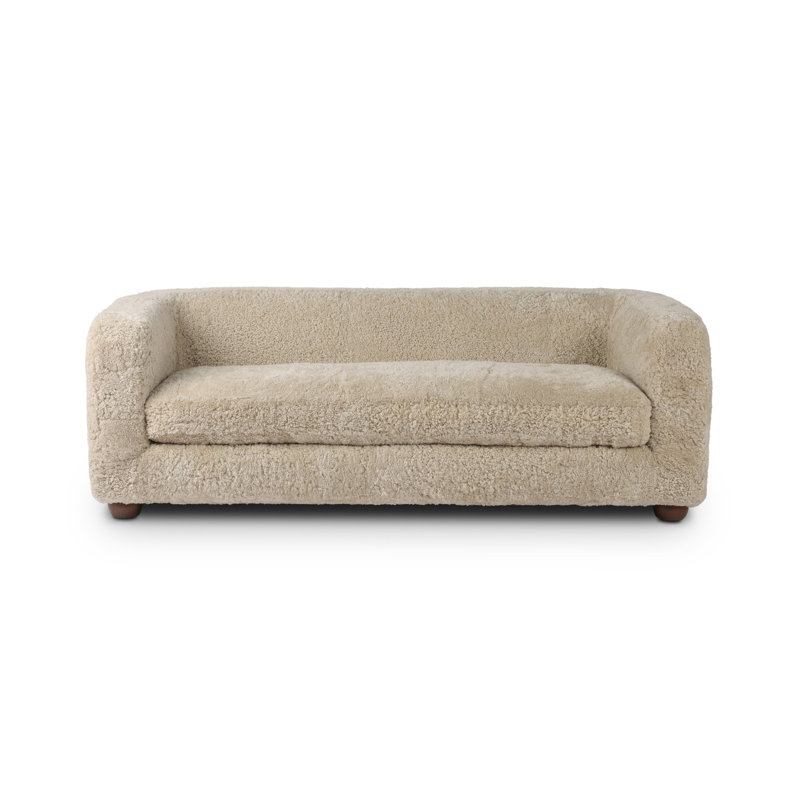 Gidget Sofa, Beige Shearling