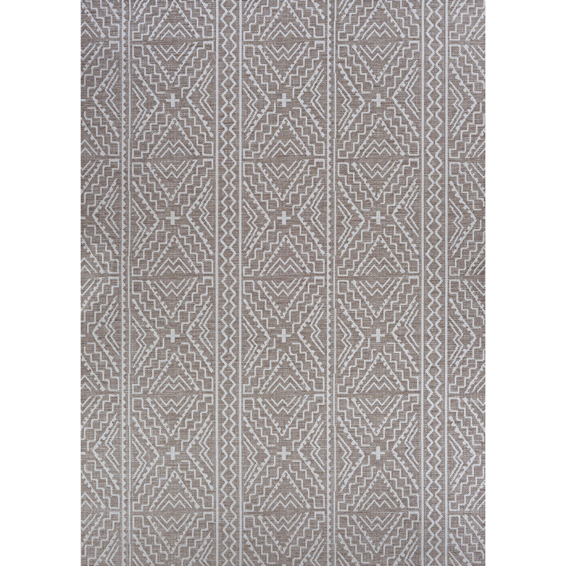Temple Cloud Performance Geometric Indoor / Outdoor Rug, Rectangle 2' x 3'7"