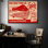 Voiture de patrouille de fusée spatiale par Retrotrans, affiche de fusée rouge, art mural rétro de magasin de jouets, cadeau sympa pour idée de œuvre d'art de studio de grand-père