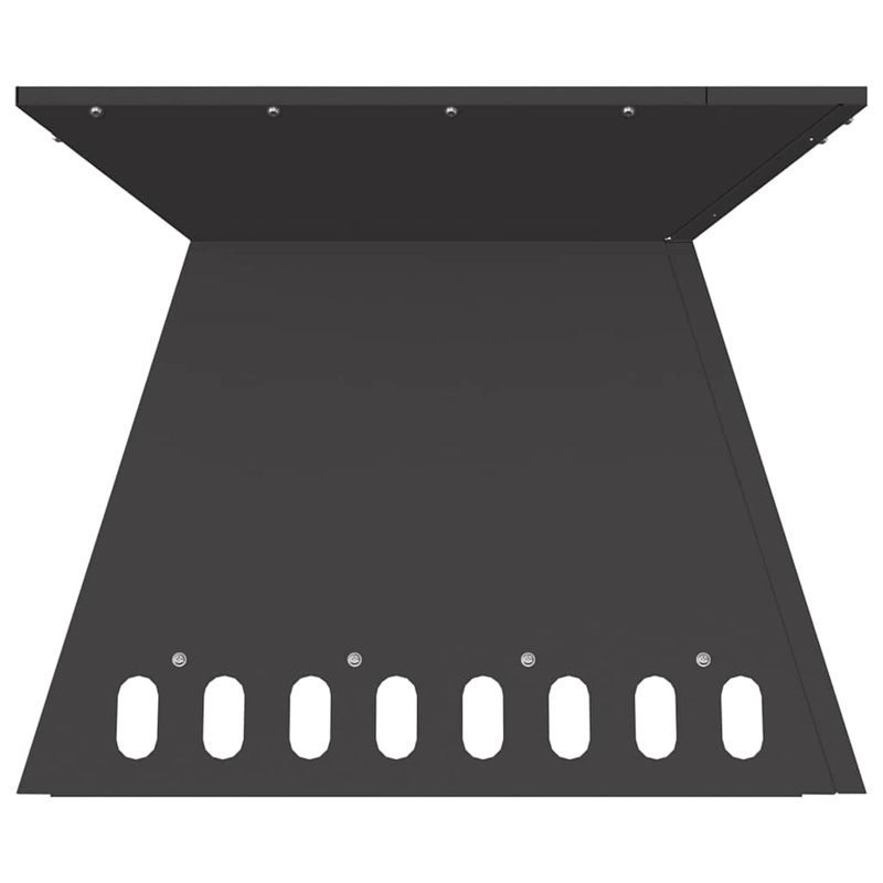 Metal Fire Pit, 40cm H x 48cm W x 48cm D, Black