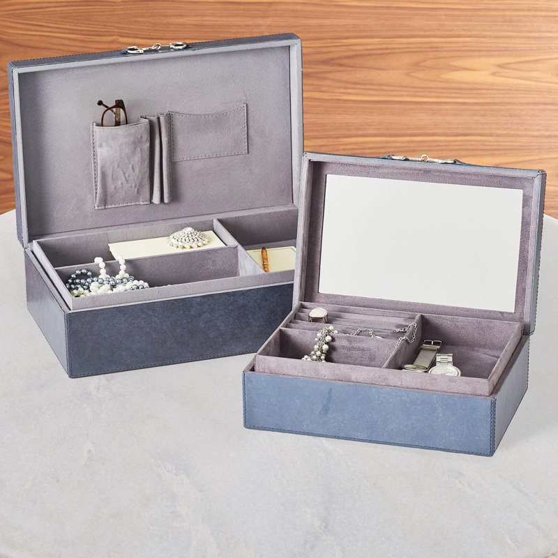 Stirrup Detail Box-Blue Wash, 5.25" H x 10.25" W x 16.25" D