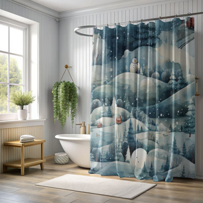 Rideau de douche Frosty Haven - Premium