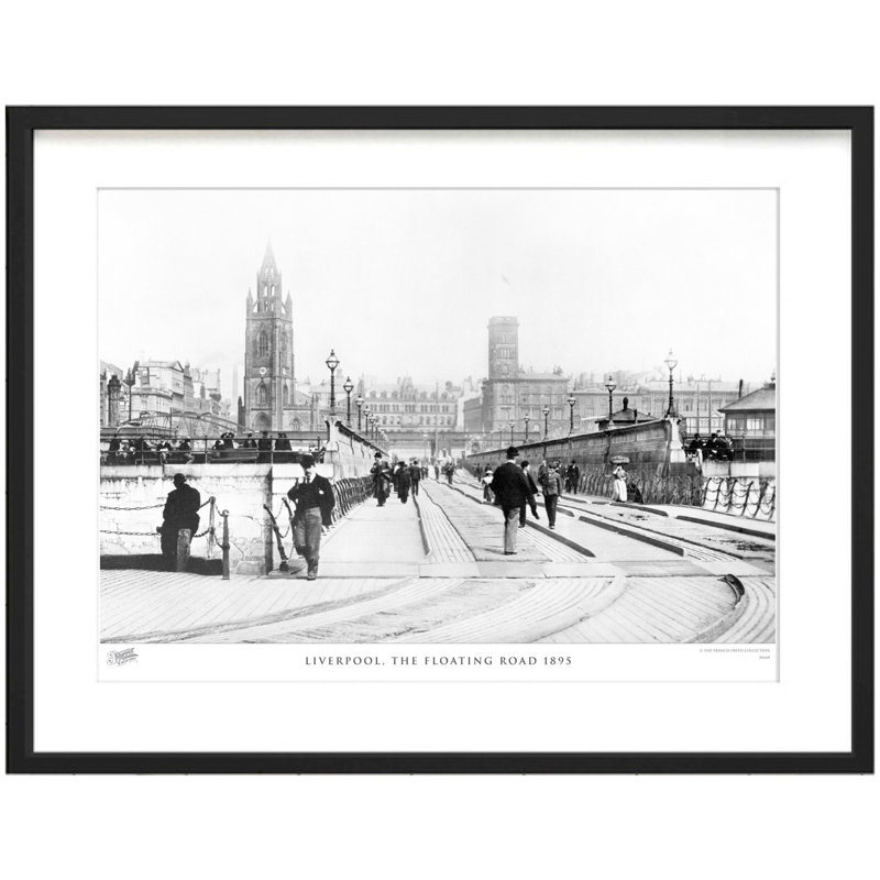 Liverpool, The Floating Road 1895 by Francis Frith - Single Picture Frame Print, 28cm H x 36cm W x 2.3cm D