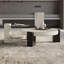 Table basse avec table d'appoint Bianco White