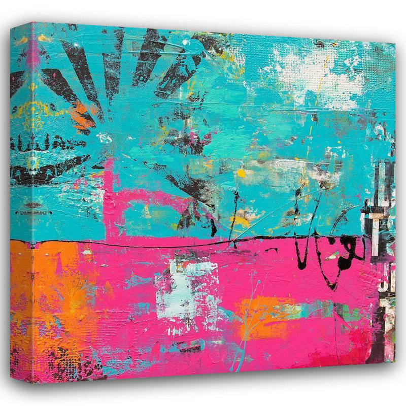 «Bungalow Rose Ashley», art sur toile tendue par Erin Gallery: Colorful Emotion, H 28 po x l 28 po