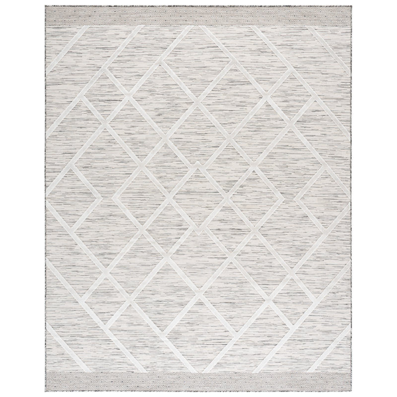 Tapis d'intérieur / extérieur à motif géométrique Kenenth Cabana, Rectangle 8 pi x 10 pi