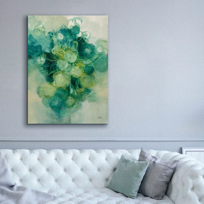 «Emerald Pilea 2» par Julia Purinton, art mural sur toile, H 54 po x l 40 po x P 1,5 po