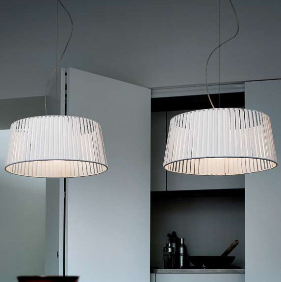 Ribbon 2 - Light Shaded Pendant, White, Matte White