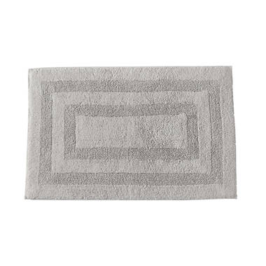 Ileading Traditional 4 Piece Microfiber Washable Bathroom Rug Set, Grey