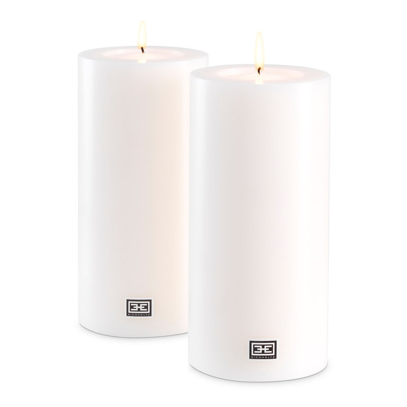 Hurricane Candle Holder, 18" H x 5" W x 5" D, White
