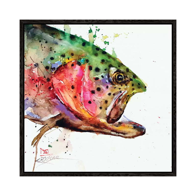 Wild Rainbow 1 Piece Painting on Canvas, 45.72 cm H x 45.72 cm W, Black Framed