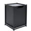Porte-réservoir d'extérieur en métal noir mat, table d'appoint au look moderne et minimaliste, utilitaire multifonctionnel, fer thermolaqué, largeur de 15,55 po, profondeur, hauteur de 21,74 po, conception, utilisation, structure en fer