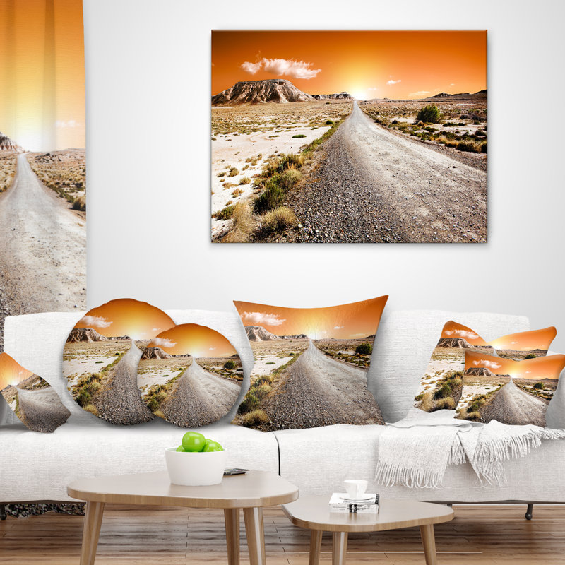 Coussin Sunset Desert, 16 po x 16 po, Coussin décoratif