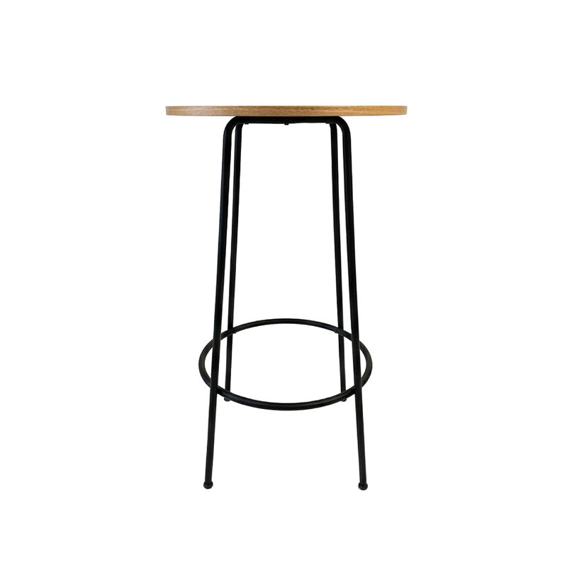 Pangea Home Sly Bar Table - Bar Height 23.5" Ash Wood Pub Bar Dining Table-  – Modern Pub-Height Bar Table with Black Frame for Kitchen or Dining Spaces - White Oak Pub Table