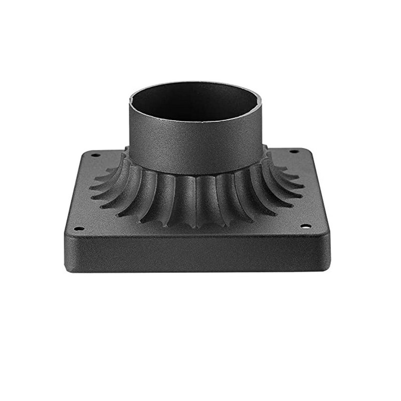 Baljeet Black Outdoor Pier Mount Base for Front Yard, Patio, and Walkway