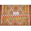 Tapis oriental multicolore en laine Kilim 4 x 6