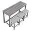 Ensemble de table de bar avec prise de courant, ensemble de table de bar et de chaises, ensemble de table de salle à manger 4 pièces, ensemble de table de petit déjeuner industriel, pour salon, salle à manger, salle de jeux-1484651372