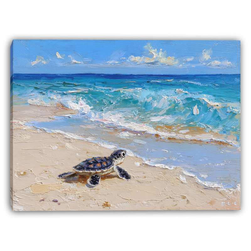 Toile tendue Hatchling to Sea II, H 16 po x l 24 po