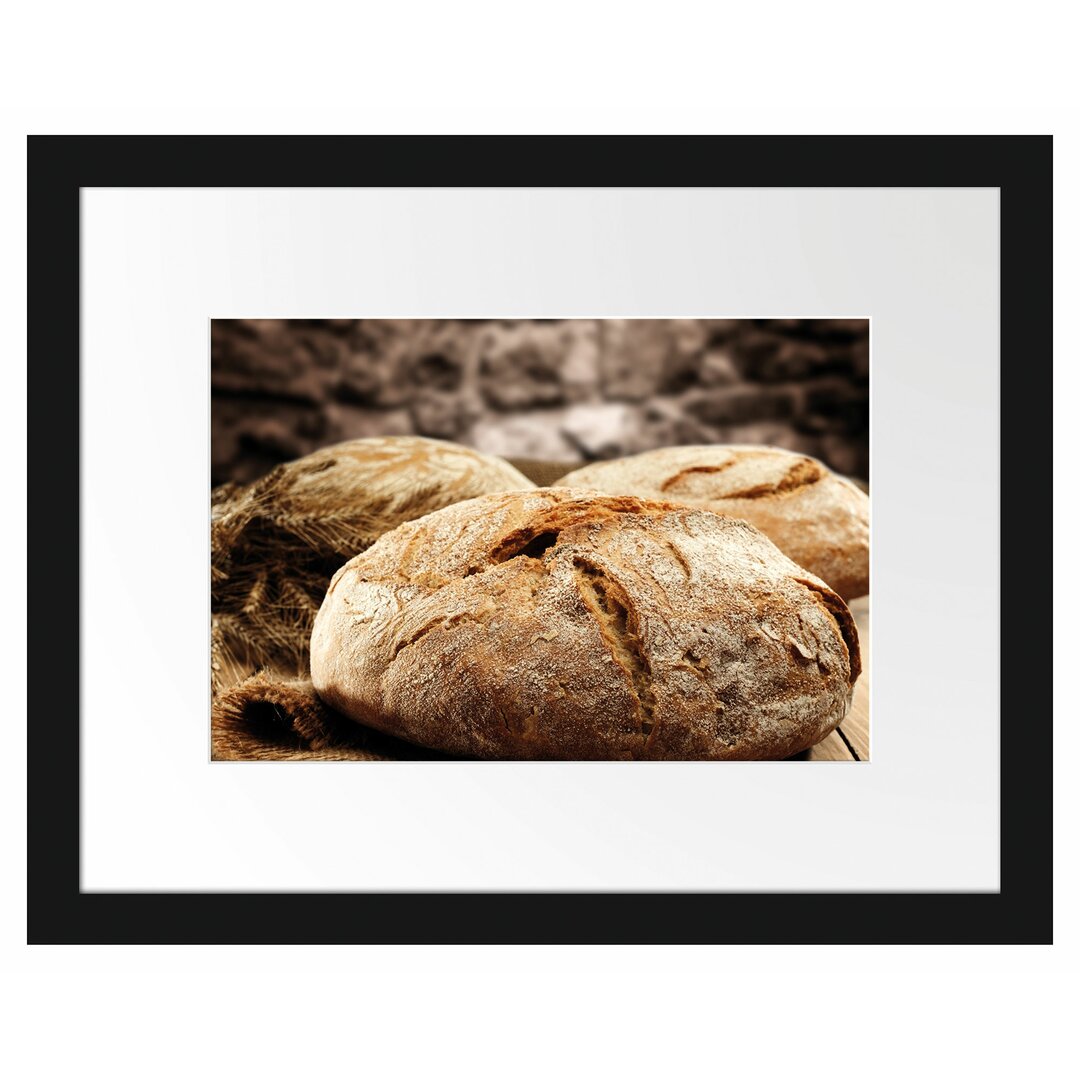 Gerahmtes Poster Frisch gebackenes Brot