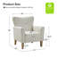 Fauteuil en polyester l 31 po avec pieds en bois massif Arching-84502077