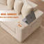Canapé modulaire convertible 10-en-1, canapé d'angle, canapé-lit convertible au sol, velours côtelé, poche latérale, sans assemblage, bricolage, canapé modulaire en forme de L, 6 coussins, beige-1997414791