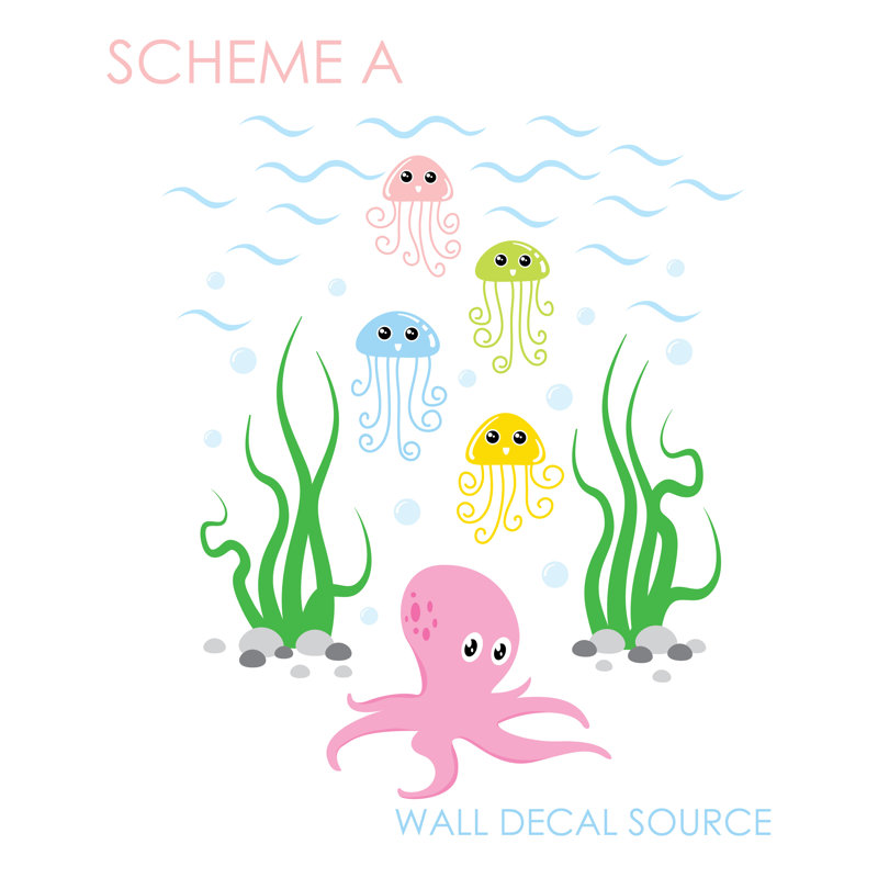 Non-Wall Damaging Wall Decal, Scheme A