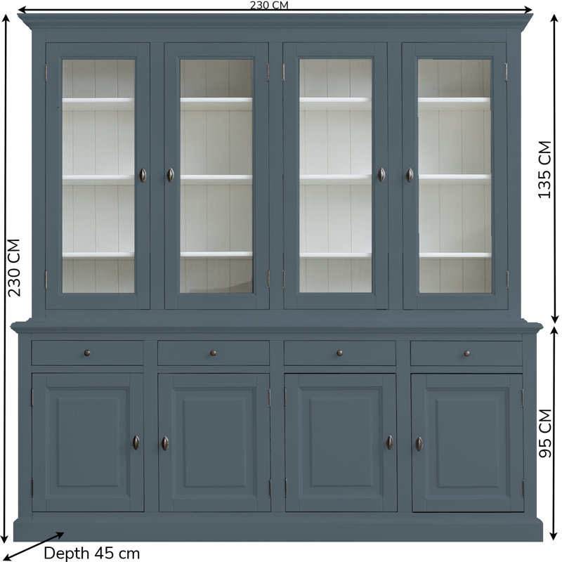 Babak Display Cabinet, Blue Grey