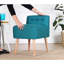 Élégant pouf bohémien avec pieds en bois, vert pétrole, 16,9 po x 16,9 po x 17,7 po | Revêtement 100% coton, 35 éponges orthopédiques, parfait pour les salons modernes et les hôtels, design confortable et chic-1742174885