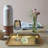 Oneita Vanity Tray | Hammered Rectangular Vanity Tray with padded Bottom | Rose Gold Finish-902492896