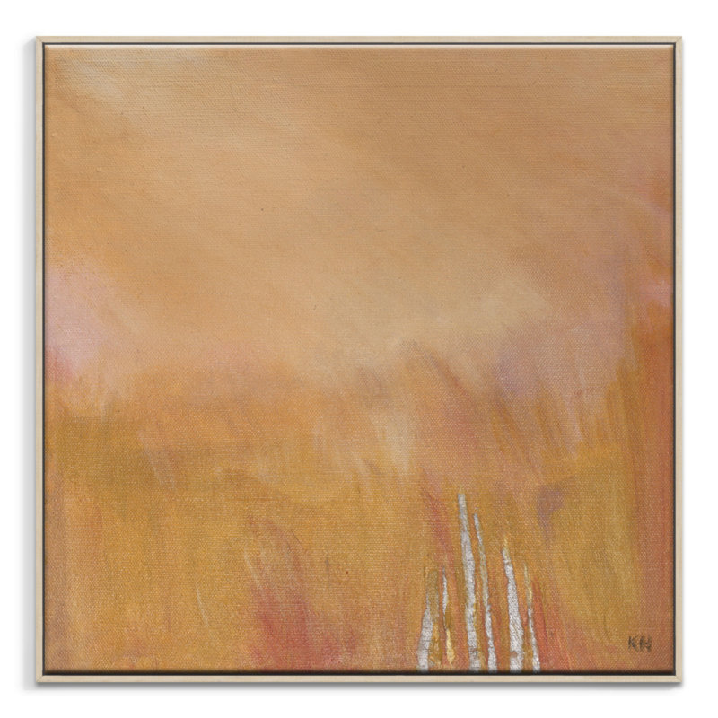 Fire Study 3 1 Piece Wrapped Canvas Wall Art, 61 cm H x 61 cm W, Light Brown