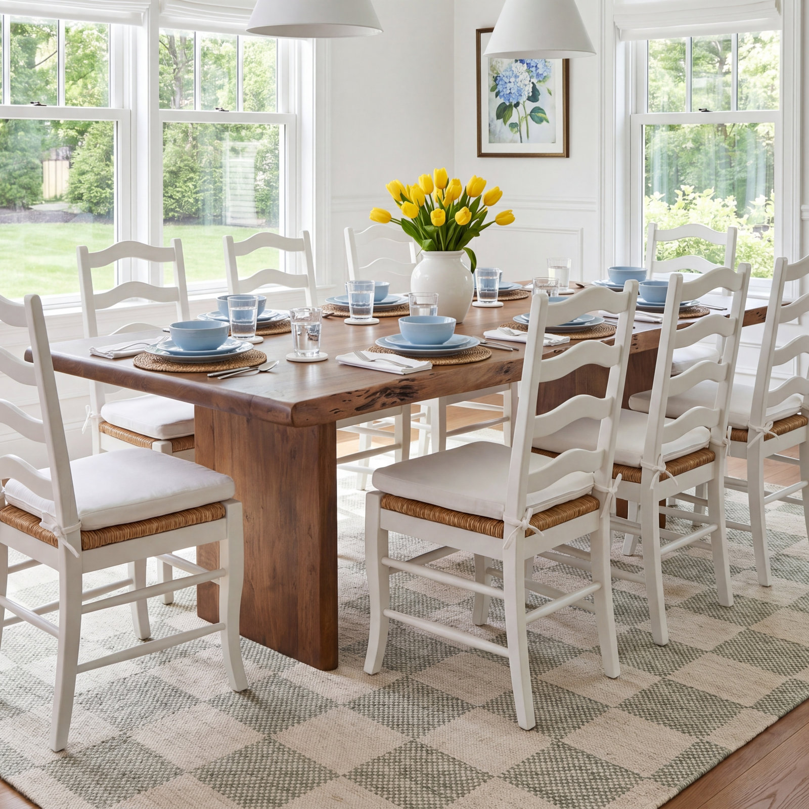 Ruma 98" Acacia Dining Table, 30" H x 78" L x 40" W
