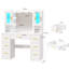 Elowen Dressing Table With Mirror & Lights