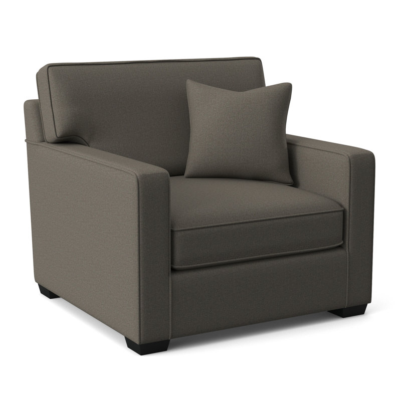 Gramercy Park Chair, Black Finish, Gray Sugar Performance