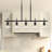 Aaziyah 5-light Modern Kitchen Island Linear Pendant Light With Clear Globe Glass Shades-1378581273
