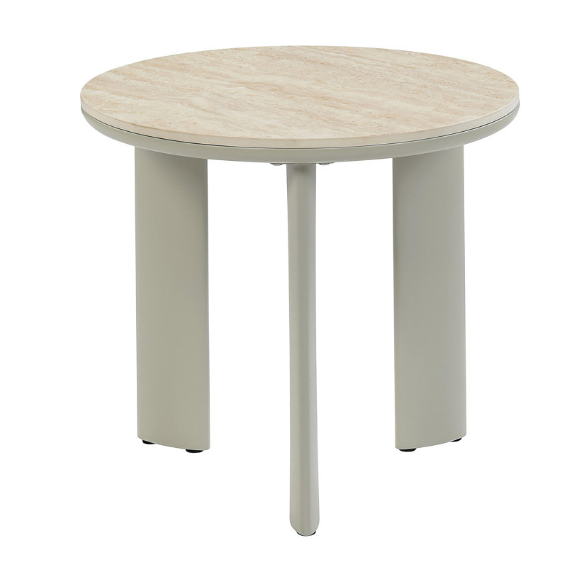 Ceramic Top with Light Grey Surface Treatment End Table