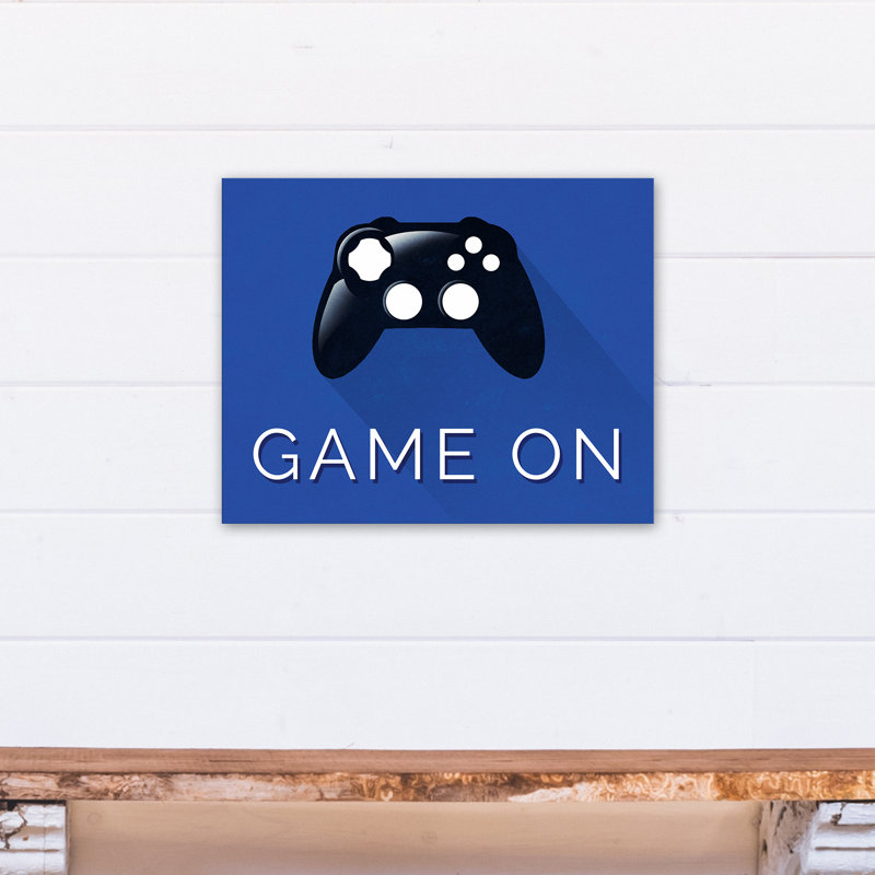 Art sur toile game on toile Brock, H 16 po x l 20 po x P 1,25 po, Bleu