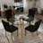 5-Piece Round Glass Dining Table Set-939838737-939838826-943463588