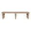 Braydan 70"W Solid Wood Hand-Turned Leg Bench- Rustic Natural-1278542637