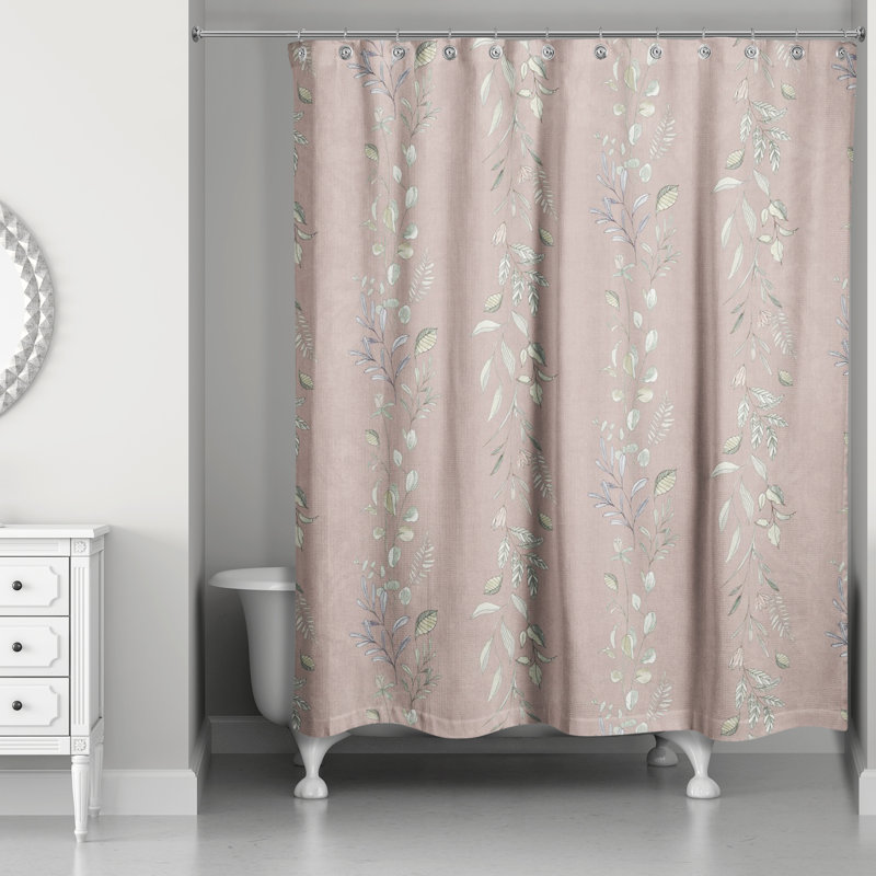 Rideau de douche simple Clementie, Rougir