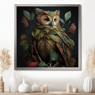 Tropical Forest Owl - Owl Framed Art