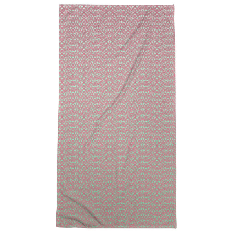 Katelyn Elizabeth Bath Towel, Pink/Green