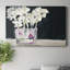 «White Flowers in Fuchsia II», reproduction sur toile tendue-350751222