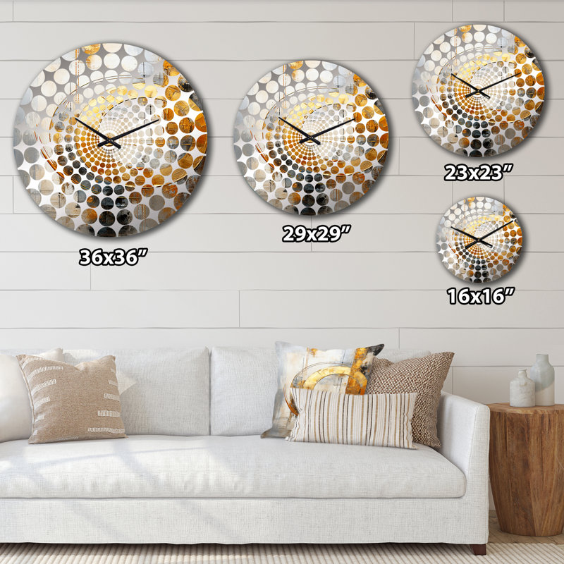 Horloge murale Antwanette - Collages abstraits, Très grand