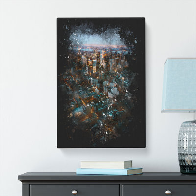 Above New York City - Wrapped Canvas